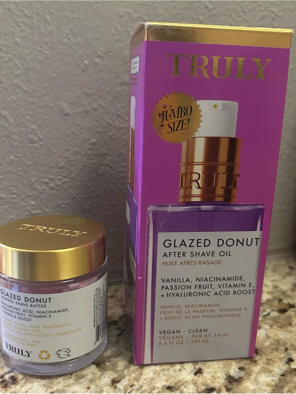 TRULY Bundle- Jumbo Glazed Donut After Shave Oil 189 ml + Shave Butter 20 ml